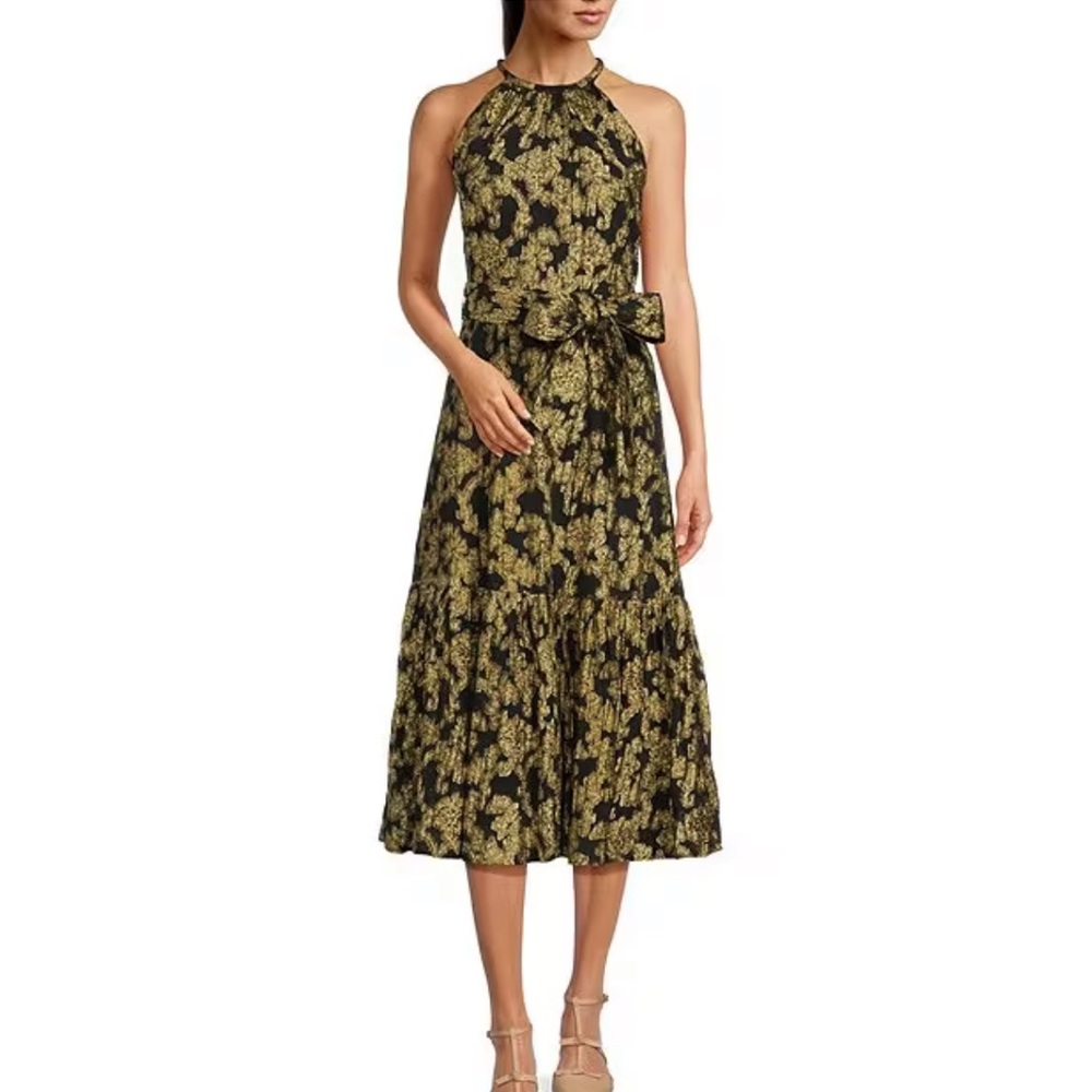 Gold and black dress